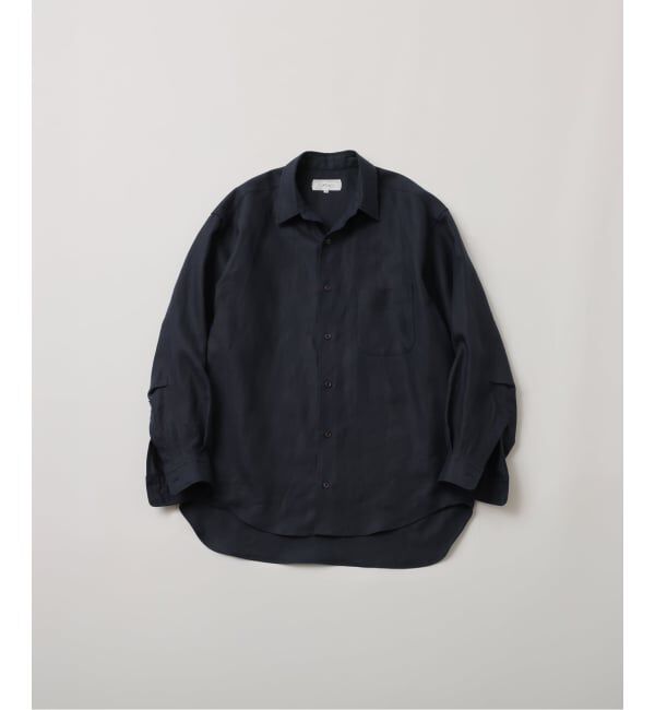 JOURNAL STANDARD「《予約》【FOLL / フォル】ramie oxford daily shirt」|シャツ・ブラウス|ネイビー