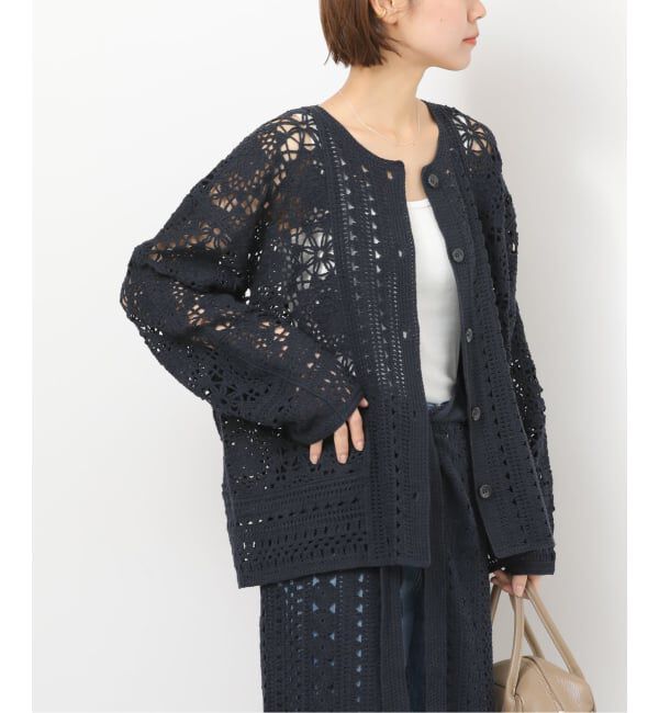 JOURNAL STANDARD relume「クロシェレースクルーネックカーディガン」|カーディガン|