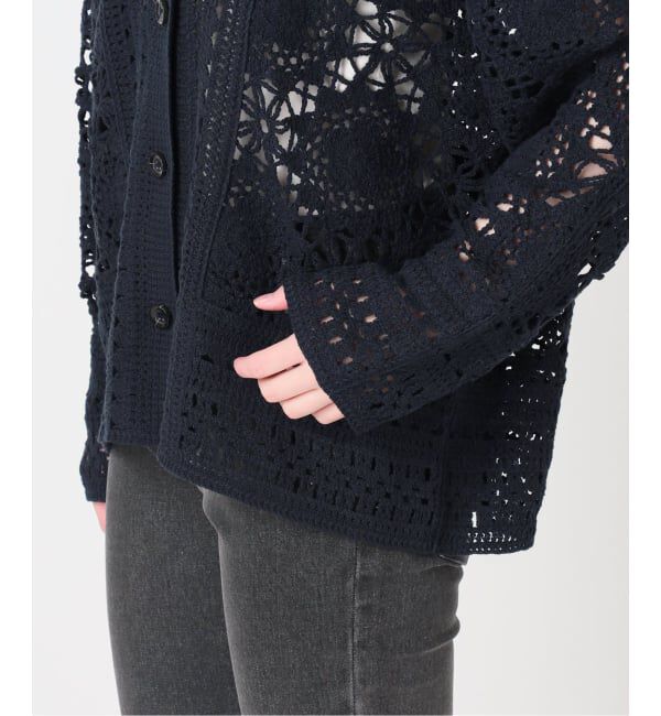 JOURNAL STANDARD relume「クロシェレースクルーネックカーディガン」|カーディガン|