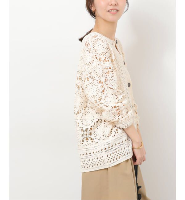 JOURNAL STANDARD relume「クロシェレースクルーネックカーディガン」|カーディガン|