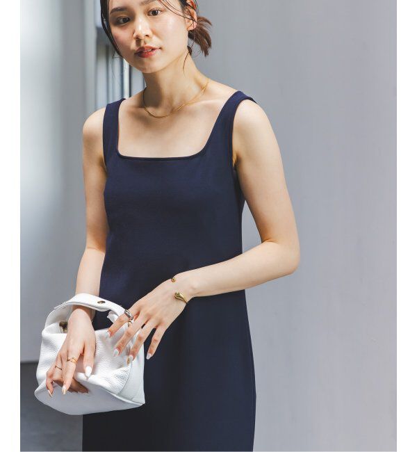 NOBLE「《追加》【洗える】ニットライクジョーゼット2wayワンピース」|ワンピース|