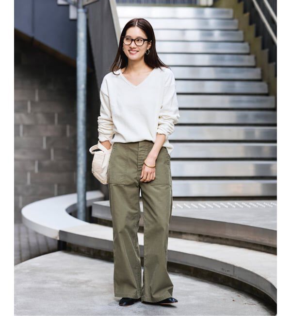 FRAMeWORK「≪追加≫ライトミリタリースラブベイカーパンツ 2」|カーゴ|