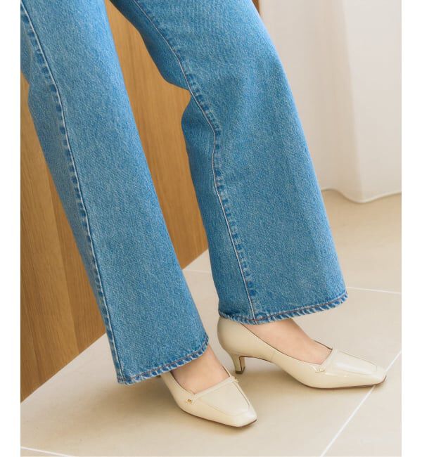  「5cmスクエアローファーパンプス」|パンプス|