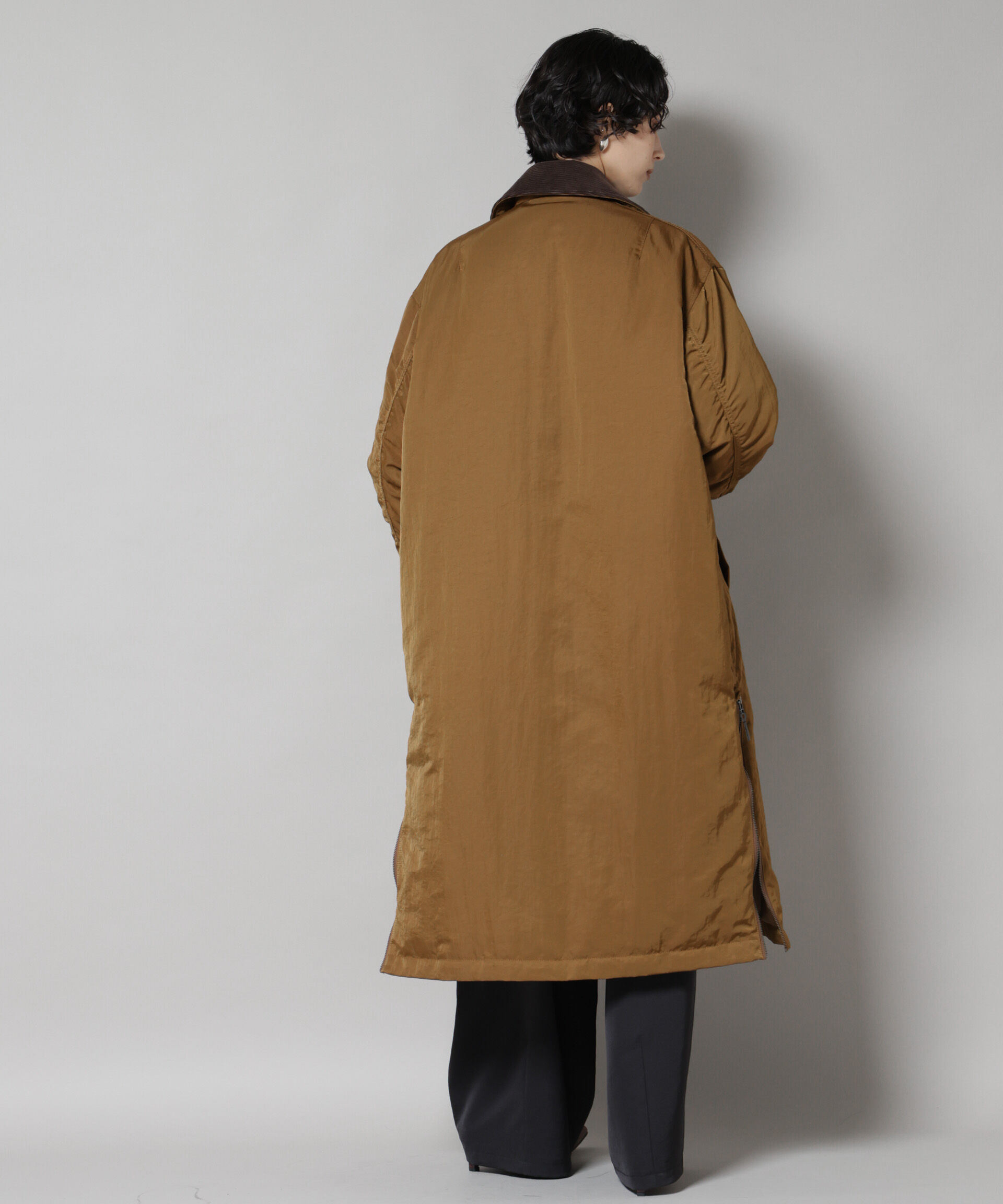 STEVELOUR」「西川ダウン(R)」ミリタリーロングコート（nano・universe