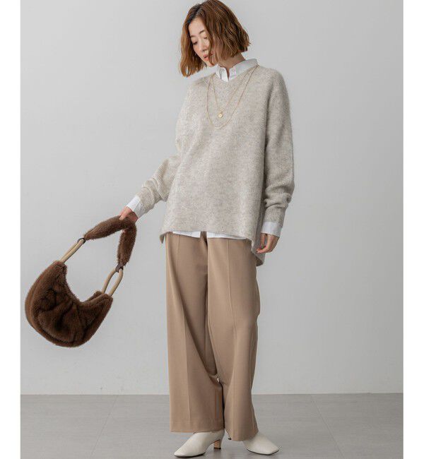 23区「モヘヤミックススパングル Vネック ニット」|ニット・セーター|