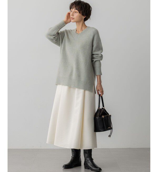 23区「モヘヤミックススパングル Vネック ニット」|ニット・セーター|