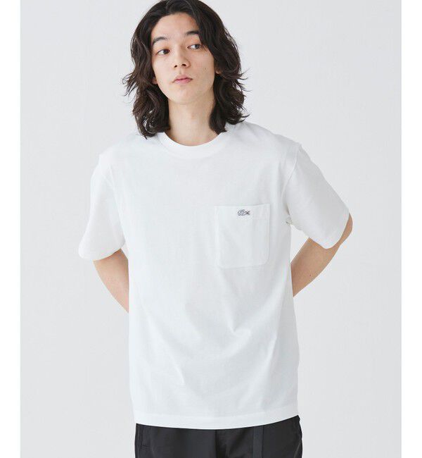 LACOSTE「アウトラインクロックポケット半袖Tシャツ」|Tシャツ・カットソー|