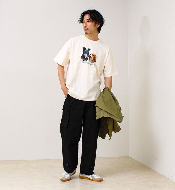 GLOSTER「【あの名作をオマージュ】犬猫実写風プリントTシャツ」|Tシャツ・カットソー|