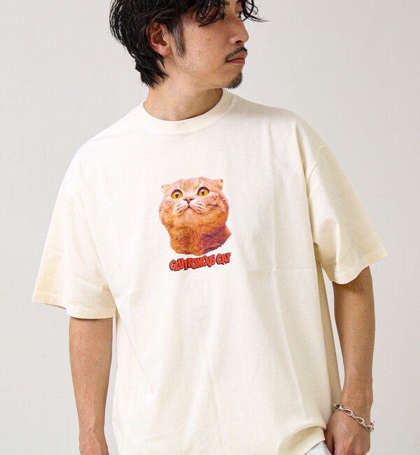 GLOSTER「【あの名作をオマージュ】犬猫実写風プリントTシャツ」|Tシャツ・カットソー|
