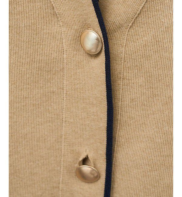 SALON adam et rope'「【WEB限定】メタルボタンスウェットライクラインカーディガン 3[新色追加]」|カーディガン|