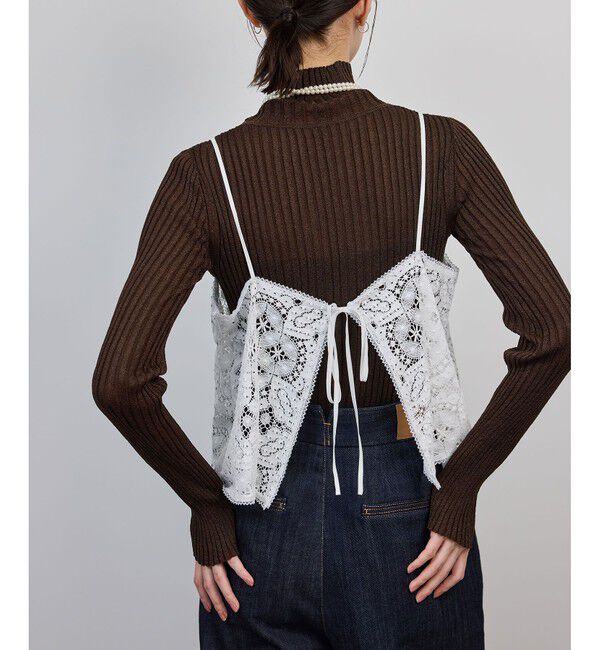 ROPE「CLUNY(クルーニー) コットンレースキャミソール」|キャミソール|オフホワイト(15)