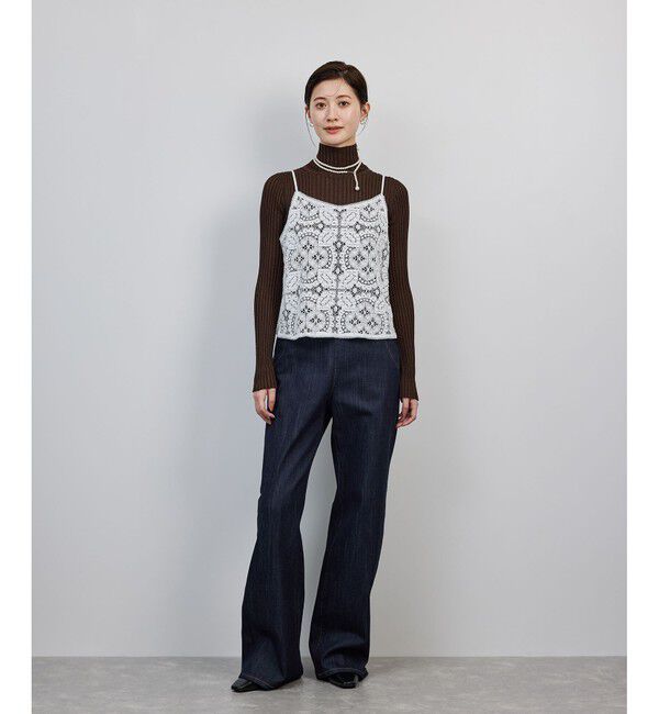 ROPE「CLUNY(クルーニー) コットンレースキャミソール」|キャミソール|