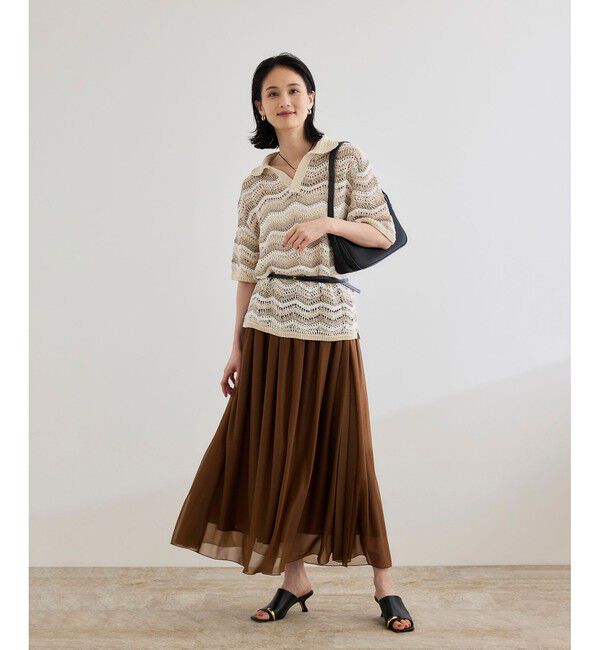 ROPE「【COOHEM（コーヘン）】ZIGZAG SUKASHI KNIT PULLOVER【WEB・一部店舗限定】【一部別注カラー】/洗える」|ポロシャツ|