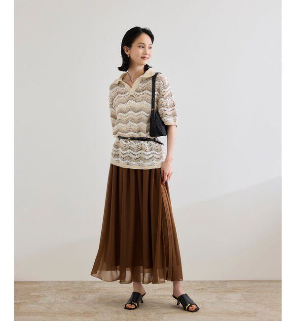 ROPE「【COOHEM（コーヘン）】ZIGZAG SUKASHI KNIT PULLOVER【WEB・一部店舗限定】【一部別注カラー】/洗える」|ポロシャツ|