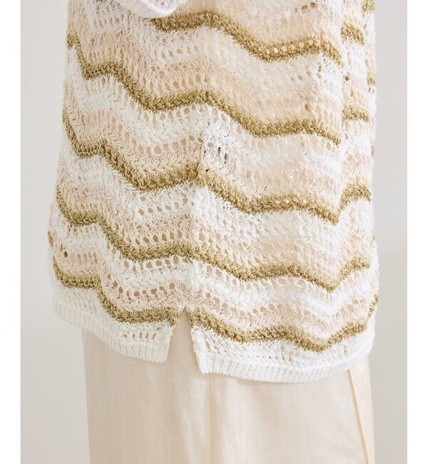 ROPE「【COOHEM（コーヘン）】ZIGZAG SUKASHI KNIT PULLOVER【WEB・一部店舗限定】【一部別注カラー】/洗える」|ポロシャツ|