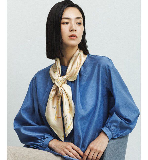 ROPE「【YUKO SAEKI for ROPE&rsquo;・コラボ】スカーフ柄プリント シルクスカーフ/Lサイズ」|バンダナ・スカーフ|