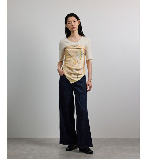 ROPE「【YUKO SAEKI for ROPE&rsquo;・コラボ】スカーフ柄プリント シルクスカーフ/Lサイズ」|バンダナ・スカーフ|