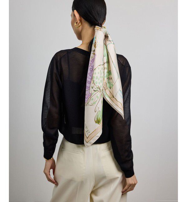 ROPE「【YUKO SAEKI for ROPE&rsquo;・コラボ】スカーフ柄プリント シルクスカーフ/Lサイズ」|バンダナ・スカーフ|