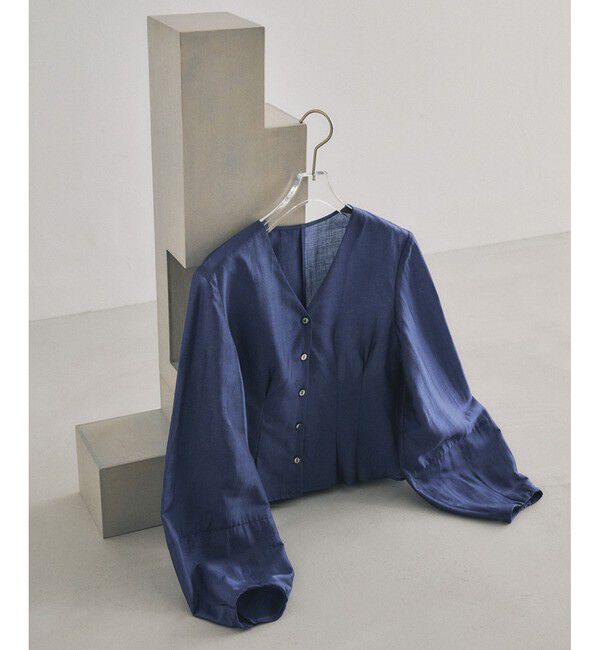 ROPE「【洗える】パフスリーブシアーペプラムブラウス」|シャツ・ブラウス|