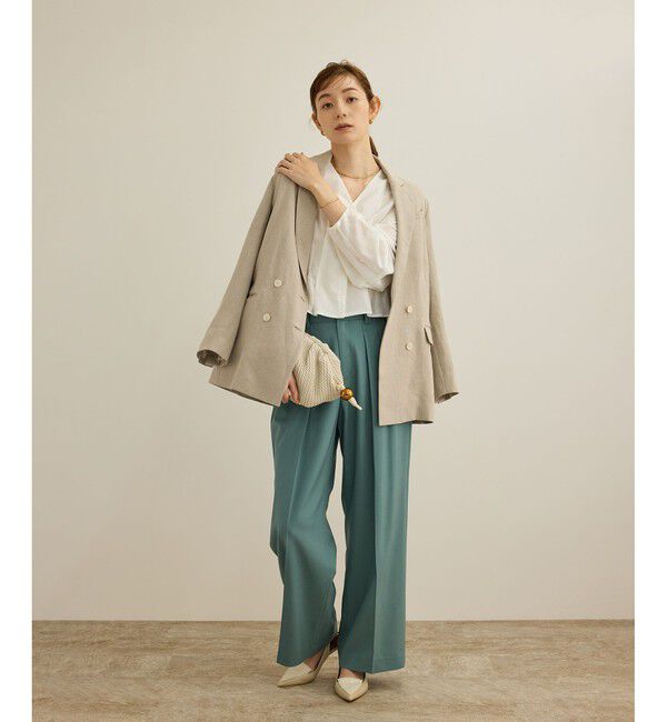 ROPE「【洗える】パフスリーブシアーペプラムブラウス」|シャツ・ブラウス|