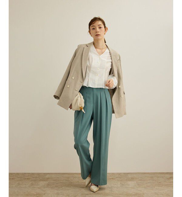 ROPE「【洗える】パフスリーブシアーペプラムブラウス」|シャツ・ブラウス|