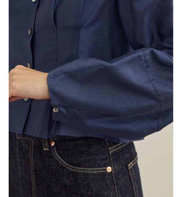 ROPE「【洗える】パフスリーブシアーペプラムブラウス」|シャツ・ブラウス|