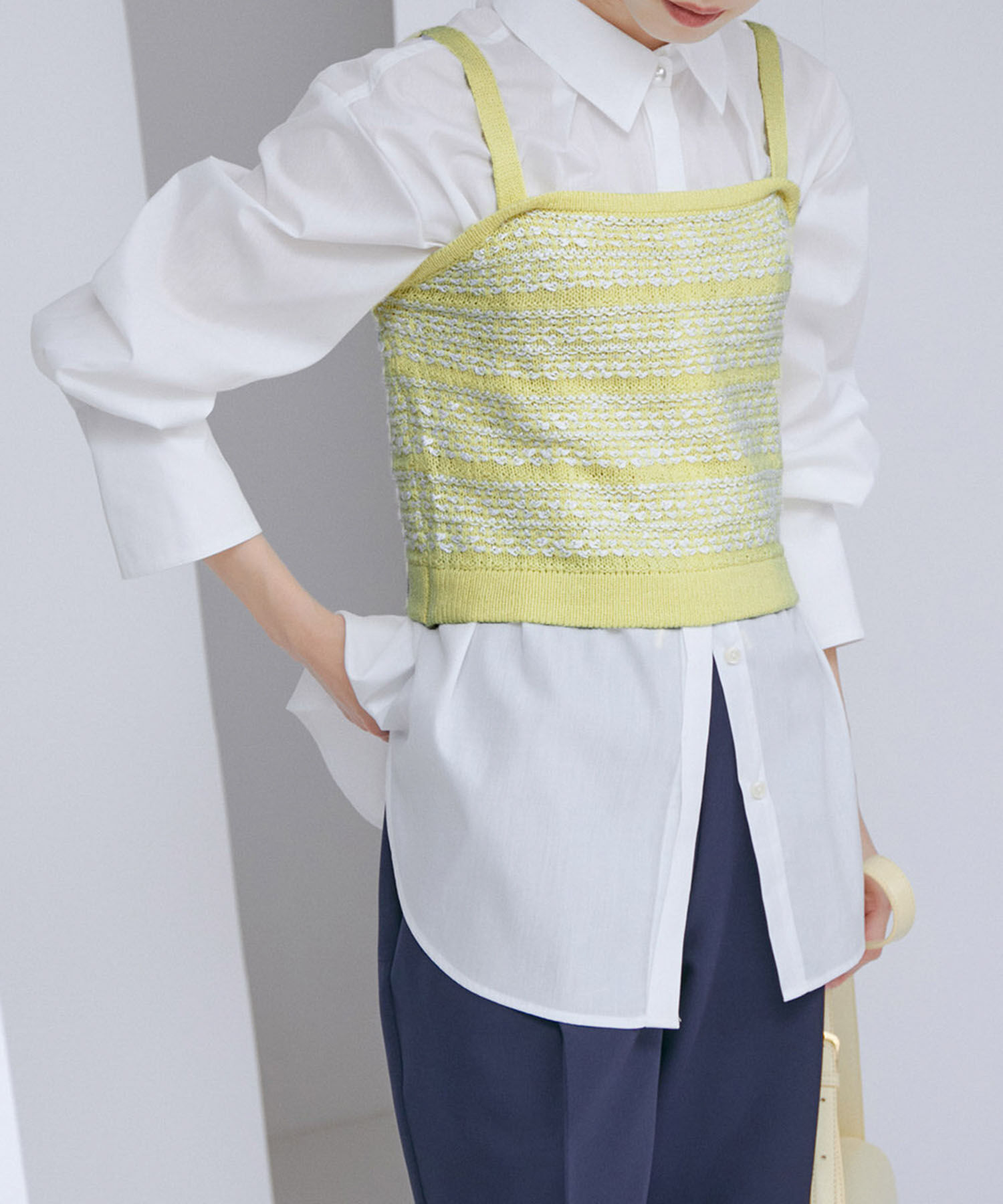 VIS「【アンサンブル対応】ツイードニットビスチェ」|キャミソール|