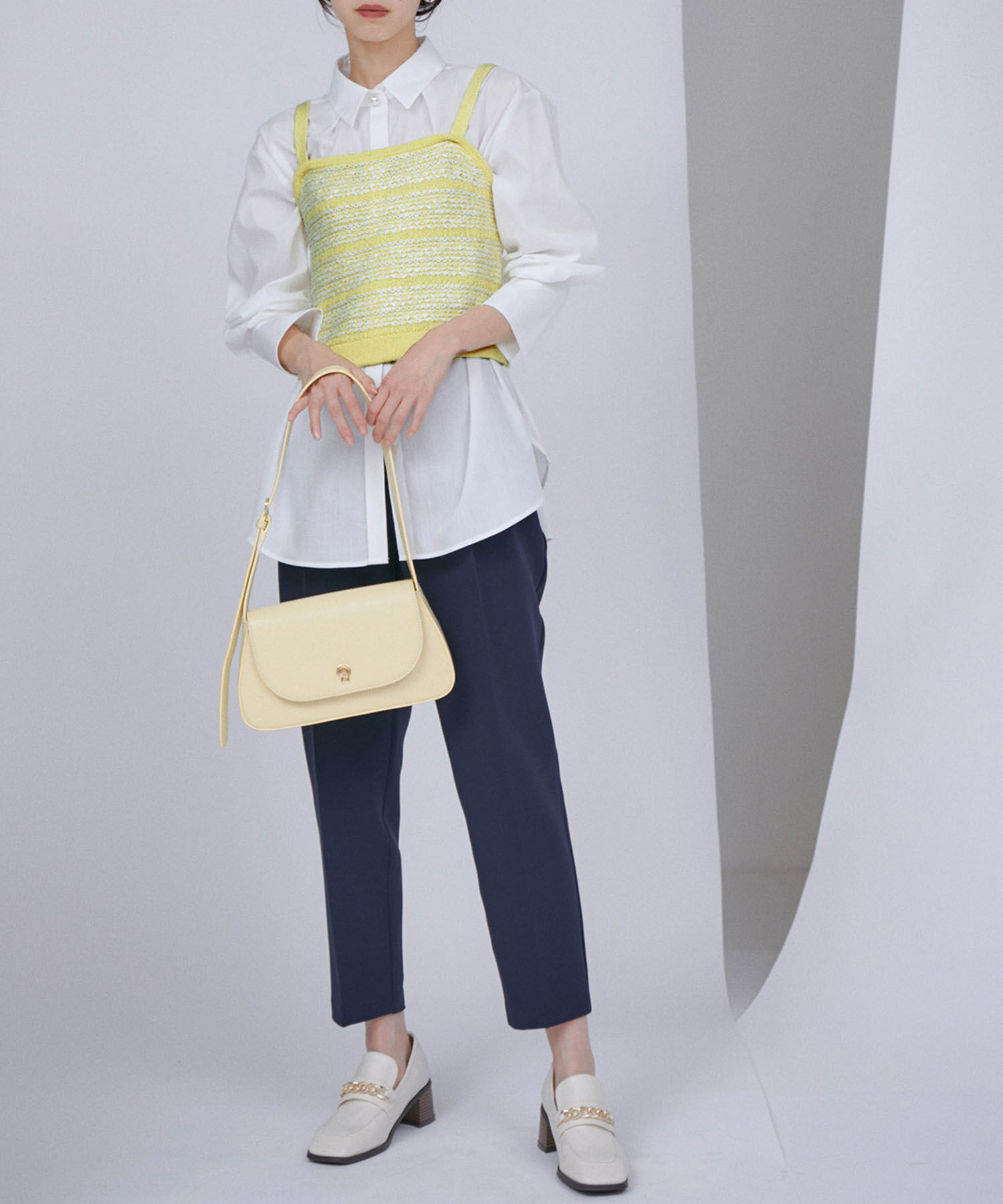 VIS「【アンサンブル対応】ツイードニットビスチェ」|キャミソール|