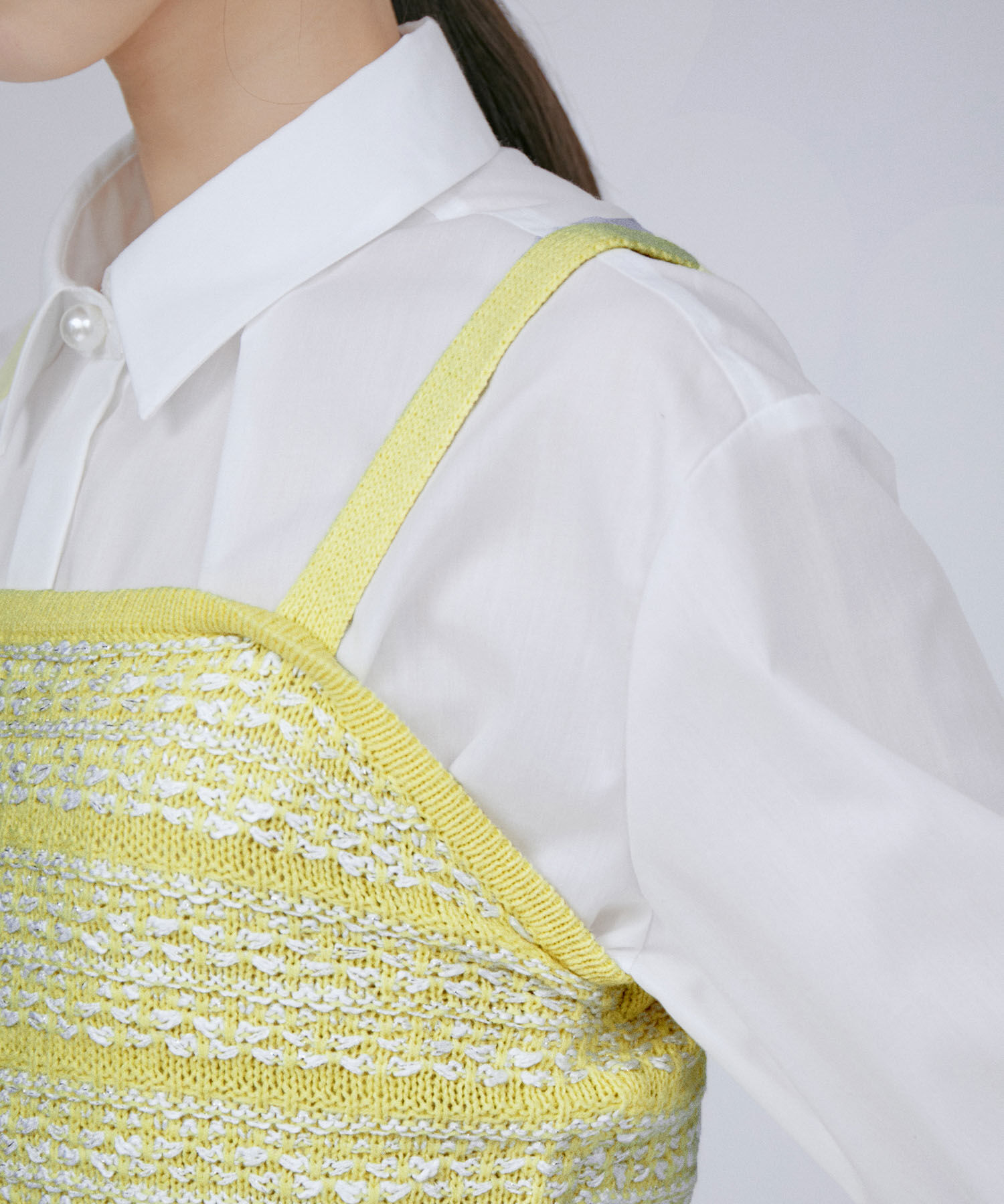 VIS「【アンサンブル対応】ツイードニットビスチェ」|キャミソール|