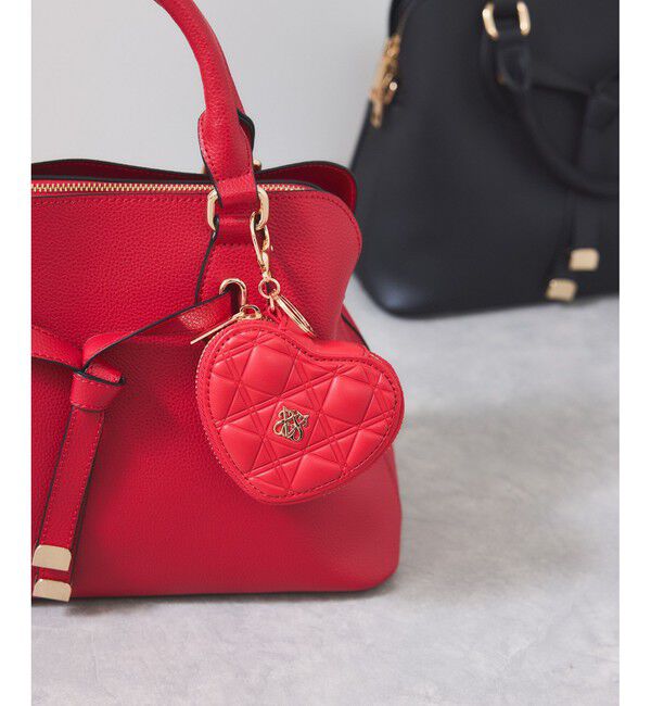 VIS「ハートキルティングポーチチャーム」|チャーム・キーホルダー|レッド(60)