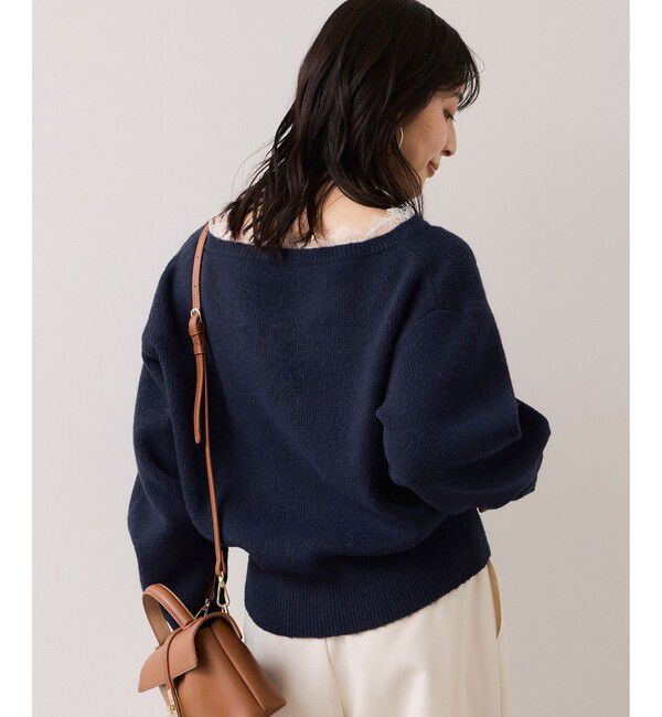 VIS「Vネックレースニットプルオーバー」|ニット・セーター|