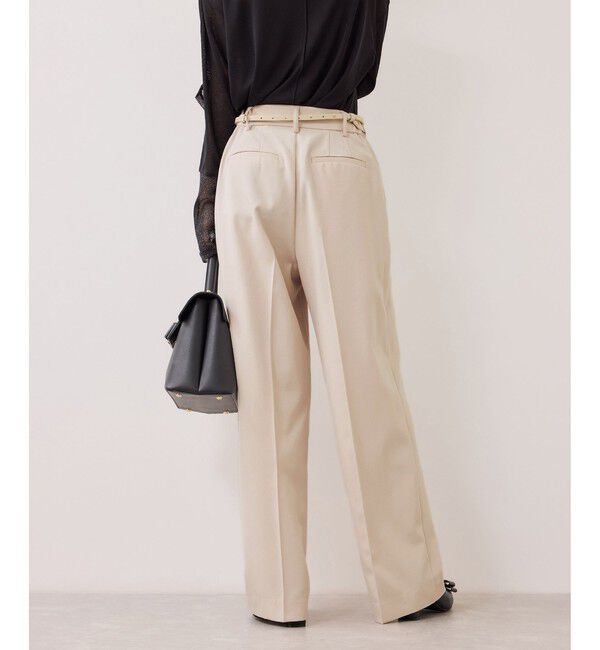 VIS「【美easy】コンフォートストレートワイドパンツ/イージーケア・UVケア・セットアップ対応」|チノ|