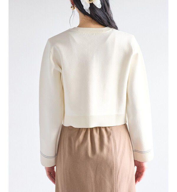 VIS「ステッチワークニットジャケット」|カーディガン|