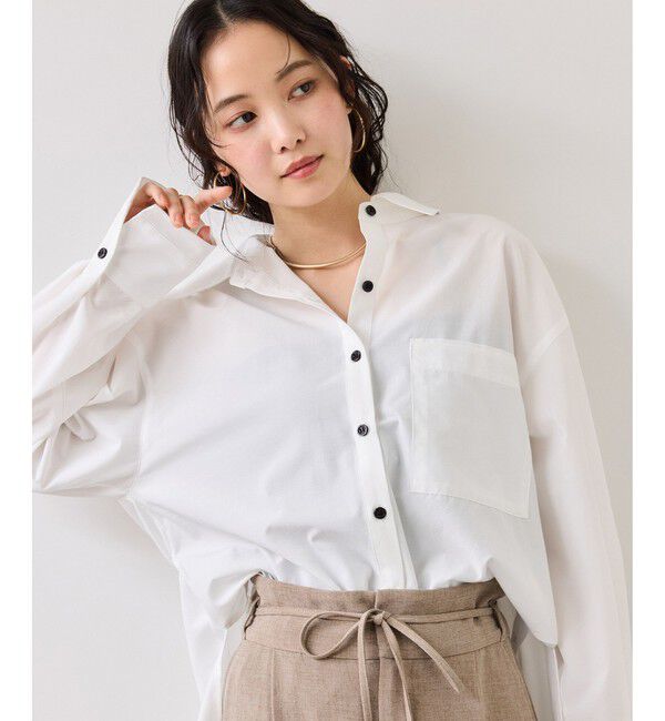 VIS「ウエストリボンシャツ/イージーケア・WEB限定カラー」|シャツ・ブラウス|ホワイト(10)