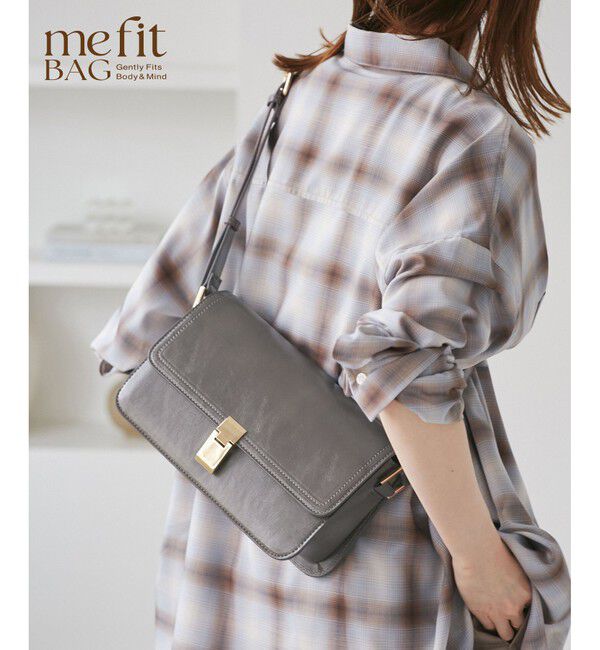 ROPE PICNIC PASSAGE「【WEB限定カラー】me fit BAG バーチカルラインワイドショルダーバッグ」|ショルダー・メッセンジャー|グレーサブ(09)