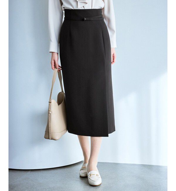 Rope&rsquo;Picnic「【WEB限定】360&deg;ウルトラストレッチ タイトスカート/UVカット・花粉ガード・セットアップ対応」|スカート|ブラック(01)