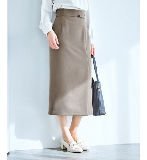 Rope&rsquo;Picnic「【WEB限定】360&deg;ウルトラストレッチ タイトスカート/UVカット・花粉ガード・セットアップ対応」|スカート|ベージュ系(28)