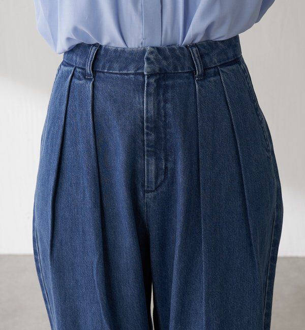  「Q.anosチャームタックデニムパンツ」|デニム|