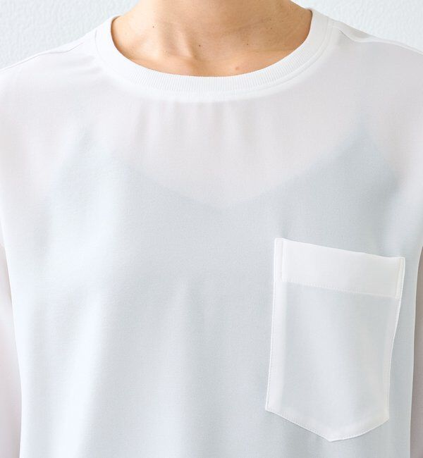  「【さらっと着やすい！/冷房・日焼け対策◎】ジョーゼットポケットブラウス」|シャツ・ブラウス|