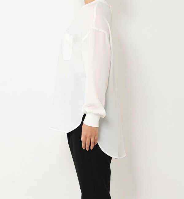  「【さらっと着やすい！/冷房・日焼け対策◎】ジョーゼットポケットブラウス」|シャツ・ブラウス|