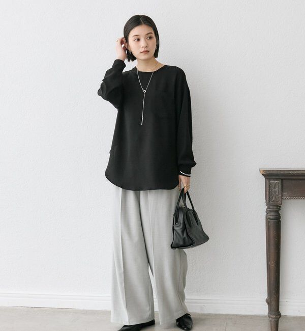  「【さらっと着やすい！/冷房・日焼け対策◎】ジョーゼットポケットブラウス」|シャツ・ブラウス|