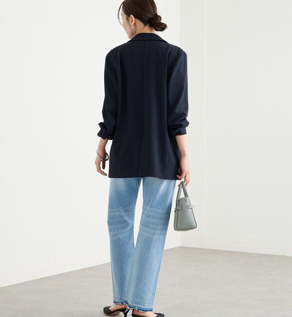  「【オンオフ使える】ドライギャバピークドラペルジャケット」|テーラードジャケット|