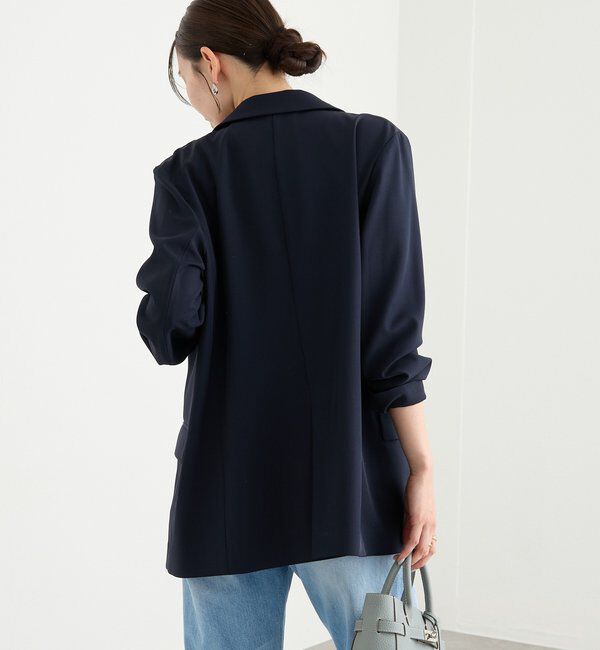  「【オンオフ使える】ドライギャバピークドラペルジャケット」|テーラードジャケット|