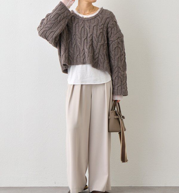  「【レイヤードに最適】チュールキリカエカットソー」|Tシャツ・カットソー|