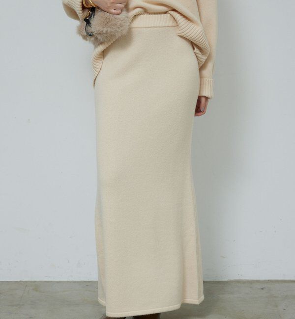  「【セットアップ対応】【手洗い可】メリノウールニットスカート」|スカート|