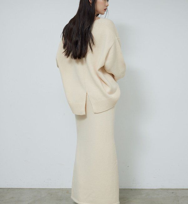  「【セットアップ対応】【手洗い可】メリノウールニットスカート」|スカート|