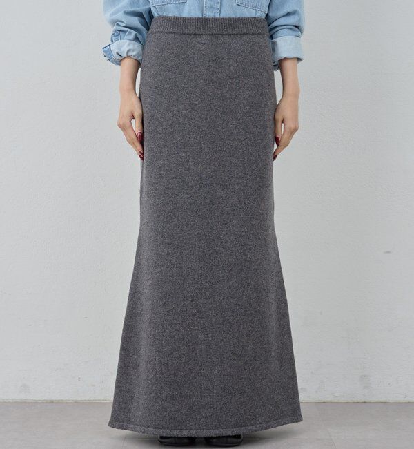  「【セットアップ対応】【手洗い可】メリノウールニットスカート」|スカート|
