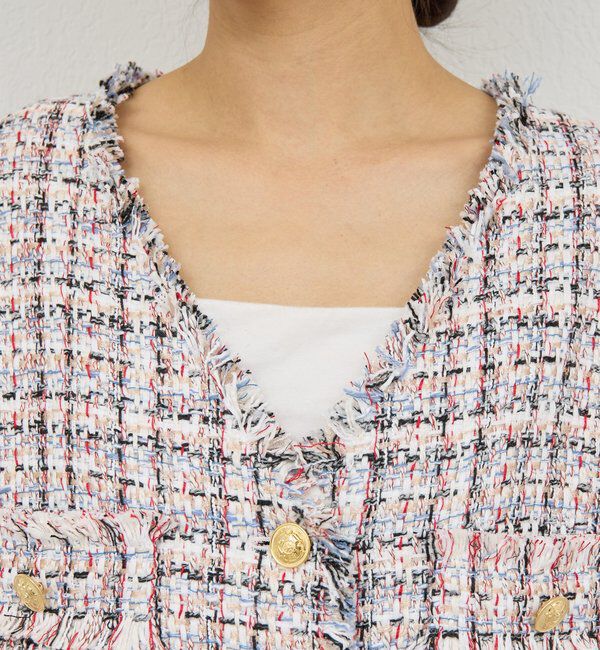  「ミックスヤーンツイードジャケット」|ベスト・ジレ|