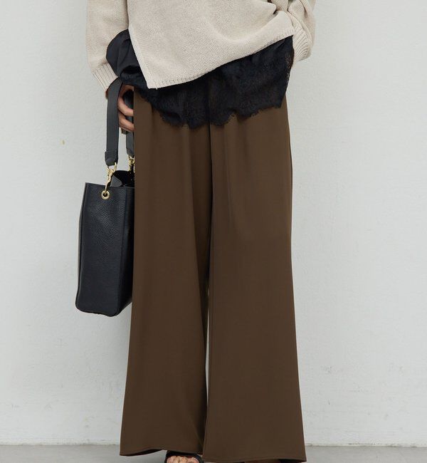  「【即戦力パンツ】【3サイズ展開】ワイドイージーパンツ」|チノ|ダークブラウン