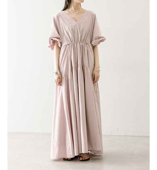  「【3サイズ展開】ドロストギャザーワンピース」|ワンピース|